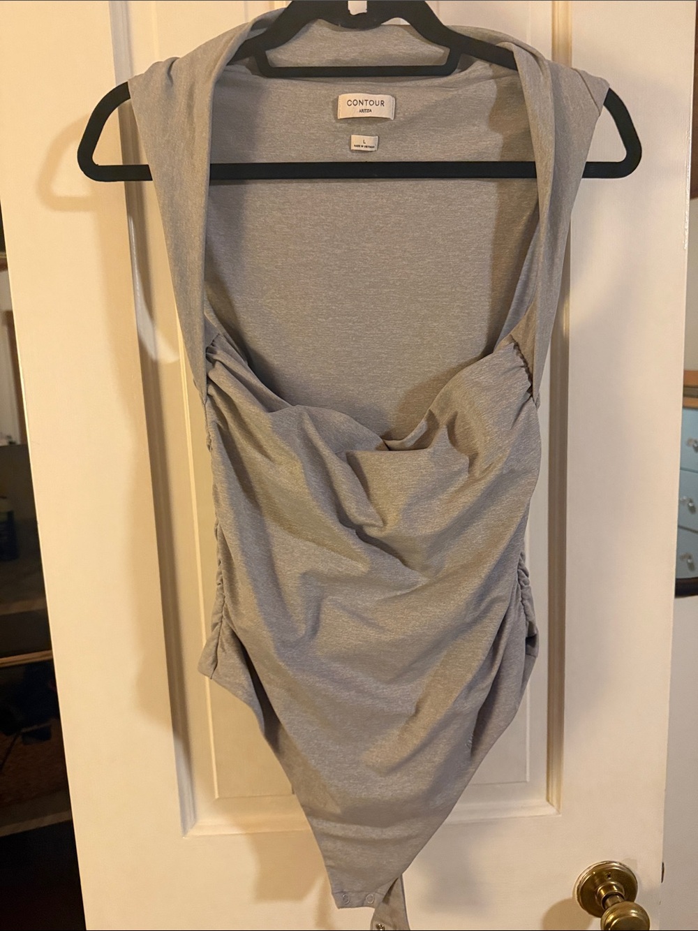Kids Light Grey Hooded One-Piece Bodysuit